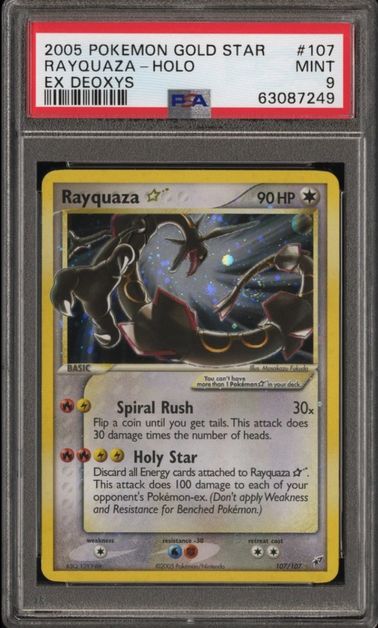 GRADED RAYQUAZA POKÉMON CARD! GRADED POKÉMON CARDS! GREAT GIFT!