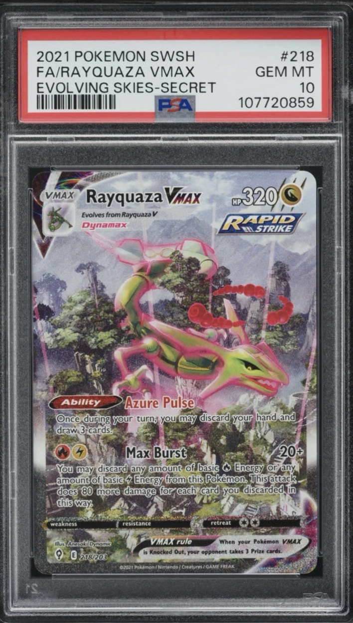 GRADED RAYQUAZA POKÉMON CARD! GRADED POKÉMON CARDS! GREAT GIFT!